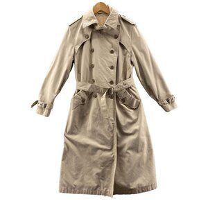Stanbrooke Trench Coat Womens 12 Beige Double Breasted Pockets Belt Lined Vintag